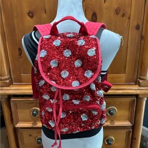 Disney Minnie Mouse Red Polka Dot Fold Over Backpack